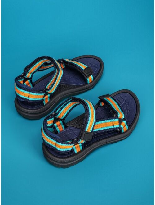 Xiemo Shoes Boys Color Block Hook-and-loop Fastener Sport Sandals, Sporty Outdoor Sport Sandals