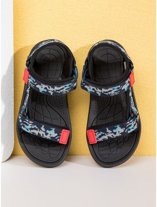 Xiemo Shoes Boys Camo Pattern Hook-and-loop Fastener Sport Sandals