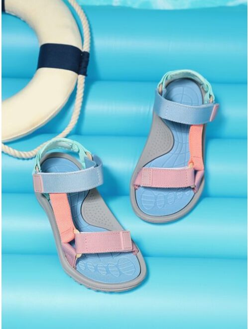 Xiemo Shoes Boys Color Block Hook-and-loop Fastener Sport Sandals