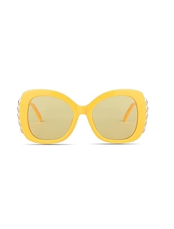 Women Cateye Sunglasses Oversized Vintage Retro Bold Rimmed Butterfly Shades