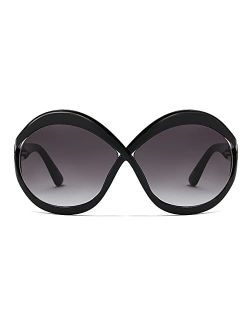 Large Circular Sunglasses for Women Retro Lennon Hippy Inspired Round Glasses