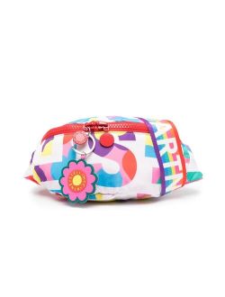 Kids flower-charm rainbow belt bag