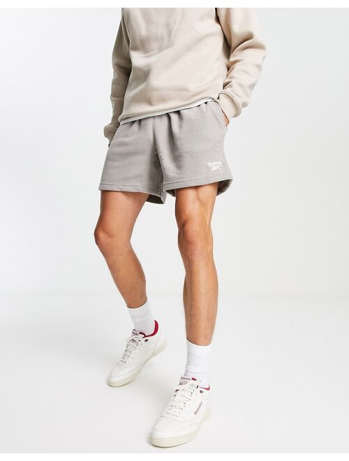 Reebok classics wardrobe essentials towelling short in gray