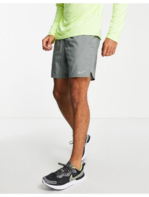 Nike Running Dri-FIT Challenger 7-inch 2-in-1 shorts in gray