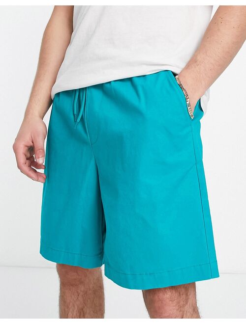 ASOS DESIGN boxy chino shorts in bright green
