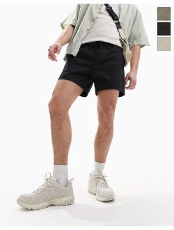 3 pack slim chino shorts with elastic waist save