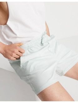 Intelligence chino short with drawstring in pastel blue