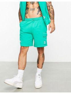 acid bright cargo shorts in green - exclusive to ASOS