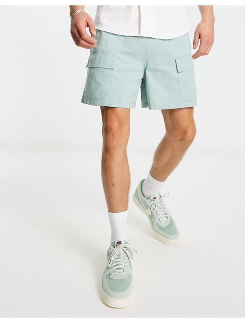 ASOS DESIGN cargo shorts in wide fit in blue