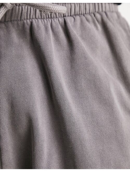ASOS DESIGN oversized shorts in gray overdye wash
