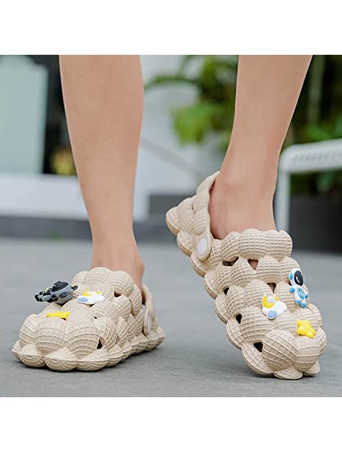 Flyswiso Kids Bubble Slides Boys Girls Bubble Shoes Clogs with Charms Funny Massage Golf Ball Shoes Beach Sandals House Slipper