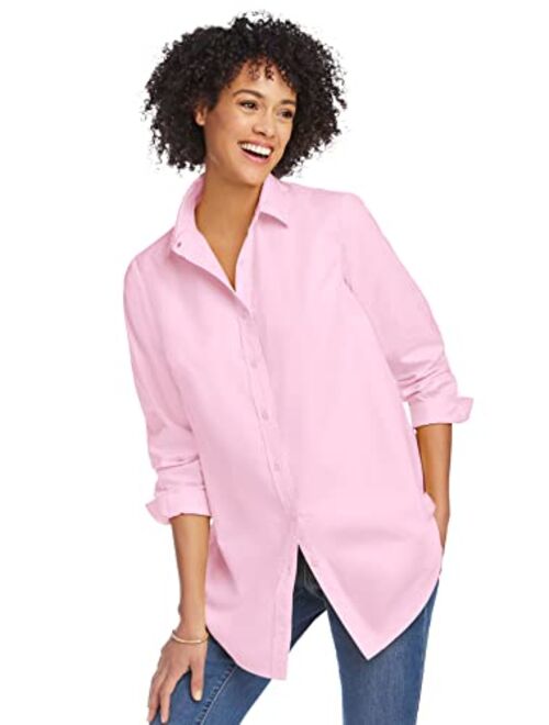 Woman Within Women's Plus Size Perfect Long Sleeve Shirt