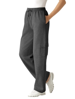 Women's Plus Size Petite Better Fleece Cargo Sweatpant Pant