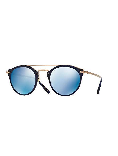 Oliver Peoples Eyewear Women's Remick Sunglasses, Denim Rose Gold/Blue, One Size
