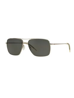 New 0OV 1150 S CLIFTON 5036P2 SILVER Polarized Sunglasses