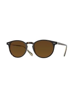 0OV5004SU Riley sun 166657 Horn/True Brown Polarized Unisex Sunglasses