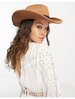 structured cowboy hat in camel