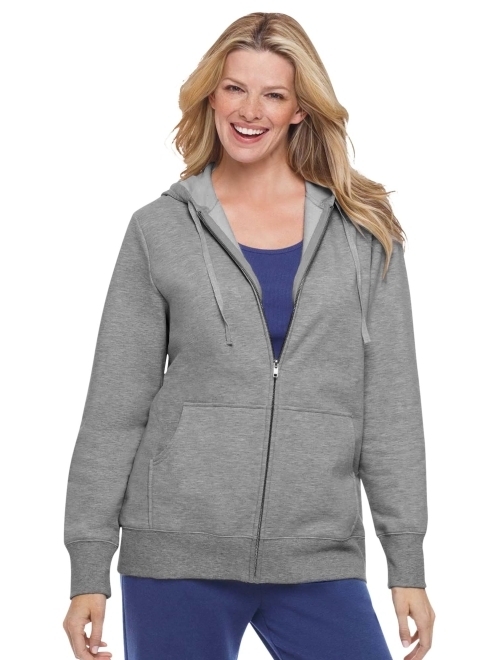 Woman Within Women's Plus Size Better Fleece Zip-Front Hoodie