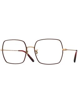 0OV1279 Justyna 5037 Rose Gold/Burgundy Women's Eyeglasses