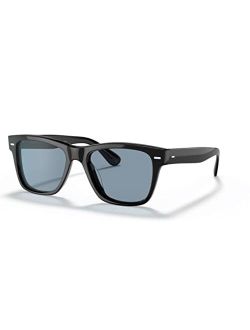 0OV5393SF Oliver Sun-F 100556 Black/Blue Men's Sunglasses