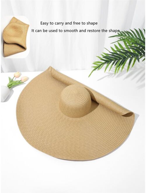 QiQiFa Wide Brim Straw Hat