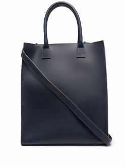 Woolrich embossed-logo leather tote bag