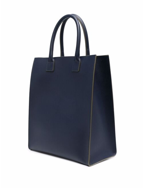 Woolrich embossed-logo leather tote bag