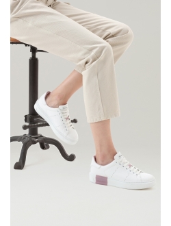 Woolrich perforated-embellishment leather sneakers