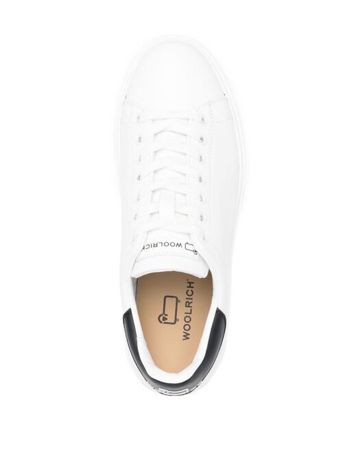 Woolrich contrast-heel counter leather sneakers