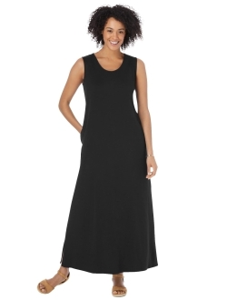 Women's Plus Size Sleeveless V-Neck Dress