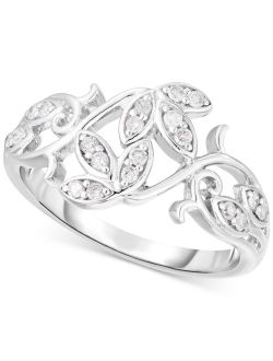 Macy's Diamond Vine-Inspired Ring (1/5 ct. t.w.) in Sterling Silver.