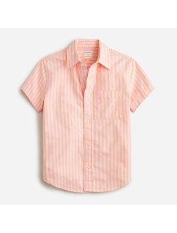 Kids' short-sleeve oxford shirt in stripe