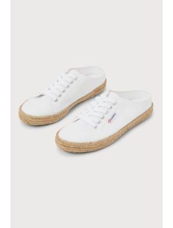 2402 Rope White Canvas Espadrille Slip-On Sneakers