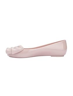 Womens Sweet Love Soft Bow Ballerina Shoes Pink