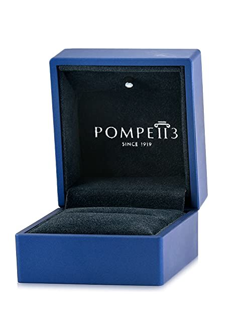 P3 Pompeii3 14k White, Yellow, or Rose Gold 1 Ct T.W. Round-Cut Natural Diamond Studs Women's Earrings