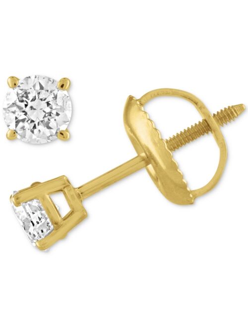 MACY'S Diamond Stud Earrings (1/4 ct. t.w.) in 14k White Gold