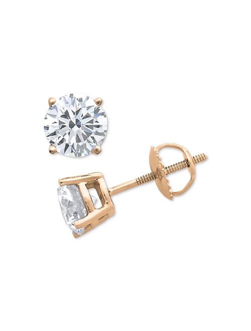 MACY'S Diamond Stud Earrings (1/6 ct. t.w.) in 10k Gold, White Gold or Rose Gold