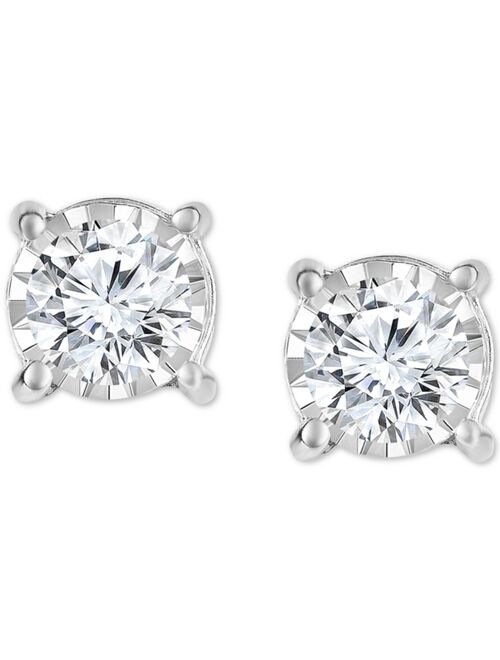 TRUMIRACLE Diamond Stud Earrings (1 ct. t.w.) in 14k White, Yellow or Rose Gold