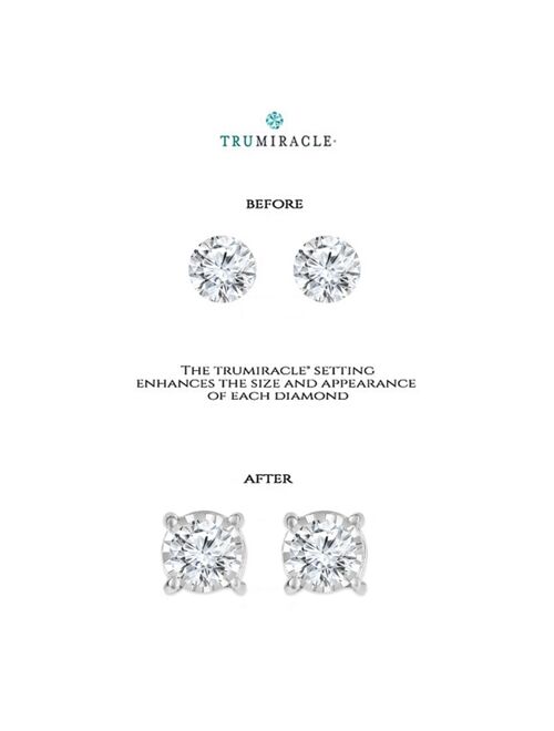 TRUMIRACLE Diamond Stud Earrings (1 ct. t.w.) in 14k White, Yellow or Rose Gold