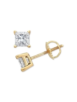 MACY'S Diamond Stud Earrings (1/5 ct. t.w.) in 10k Gold, White Gold or Rose Gold