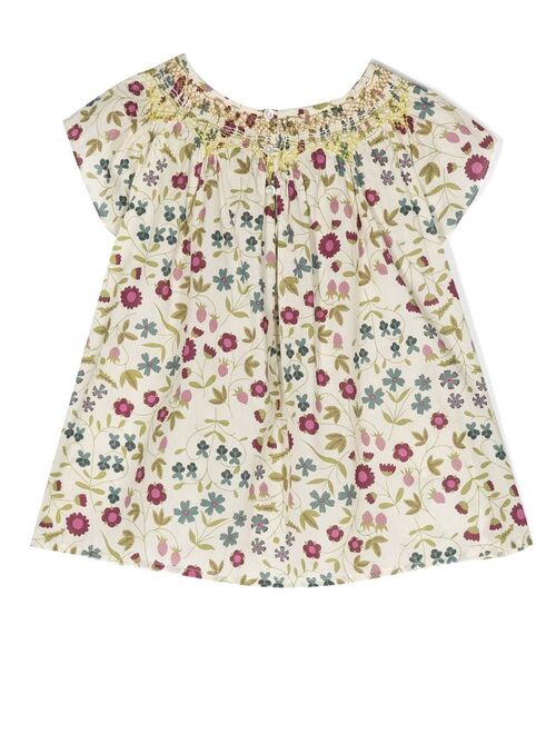 Bonpoint Ella floral-print short-sleeved blouse