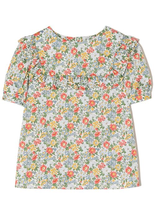Bonpoint floral-print ruffle blouse