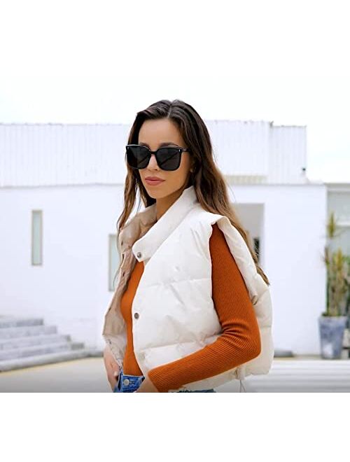 FEISEDY Women Oversized Vintage Polarized Sunglasses Square Cute Trendy Classic Simple Men B2758