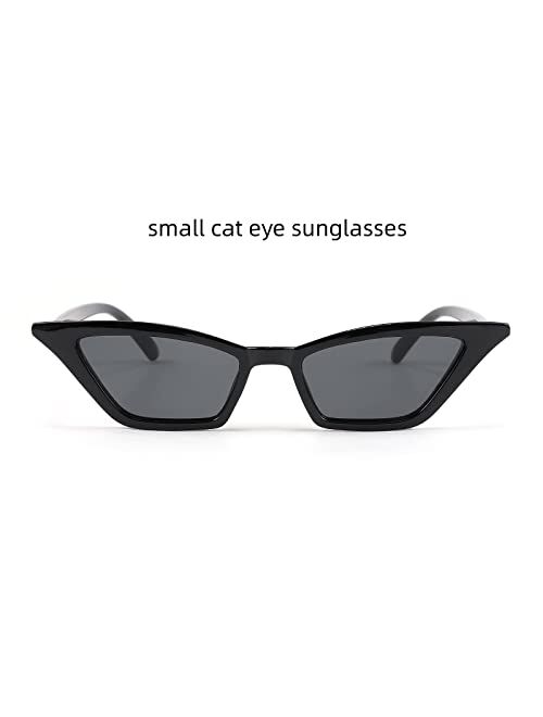 FEISEDY Small Cat Eye Sunglasses Vintage Square Shade Women Eyewear B2291