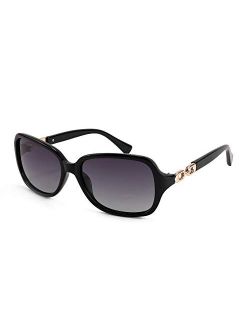 Vintage Square Polarized Sunglasses for Women UV400 Travel Driving Fashion Arcuate Sunglasses B2526