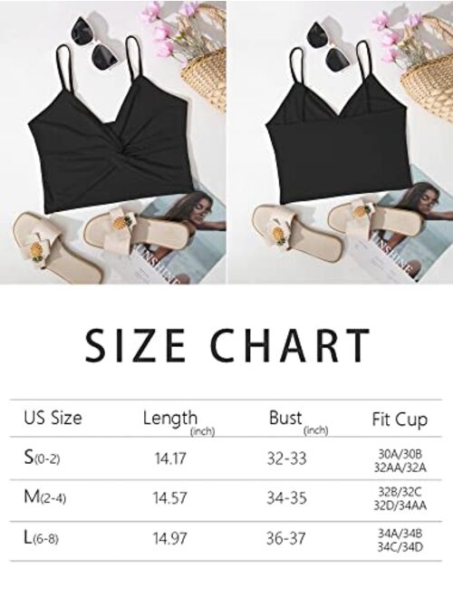 Zinpretty Womens Sexy V Neck Crop Tops Twist-Front Tank Corset Top Y2k Slim Going Out Outfit Backless Shirt Criss Cross Camisole