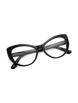 Womens Cateye Glasses Frame Printed Eyewear Clear Lenses Eyeglasses B2441