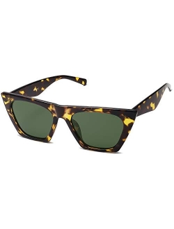 Oversized Square Cateye Polarized Sunglasses for Women Men Big Trendy Sunnies SJ2115