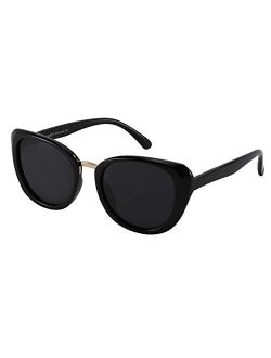 Polarized Cat Eye Sunglasses Butterfly Thick Frame Women Men UV Protection Sunglasses B4012