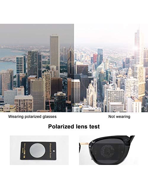 FEISEDY Polarized Cat Eye Sunglasses Butterfly Thick Frame Women Men UV Protection Sunglasses B4012